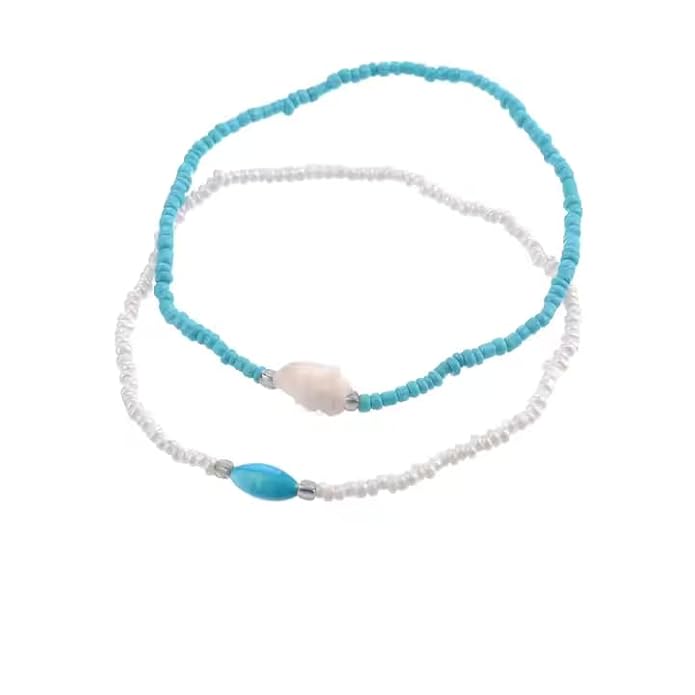 Beaded Ankle Bracelet Set - Image 3