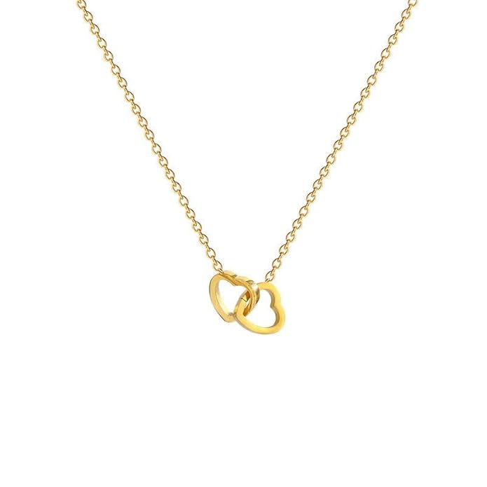 Interlocked Hearts 18K Gold-Plated Chain - Image 3