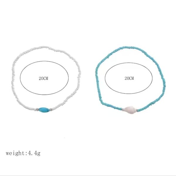 Beaded Ankle Bracelet Set - Image 2
