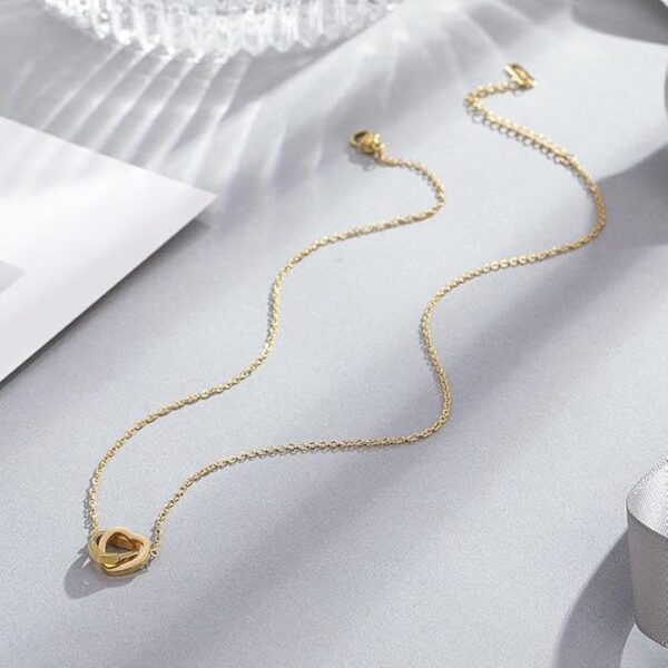 Interlocked Hearts 18K Gold-Plated Chain - Image 4