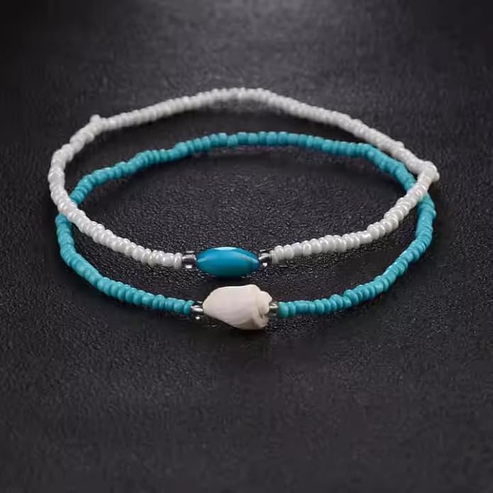 Beaded Ankle Bracelet Set - Image 4