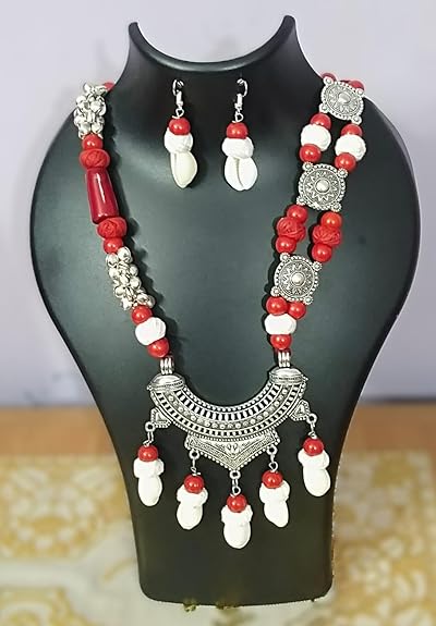Oxidised Silver Necklace Set - Image 2