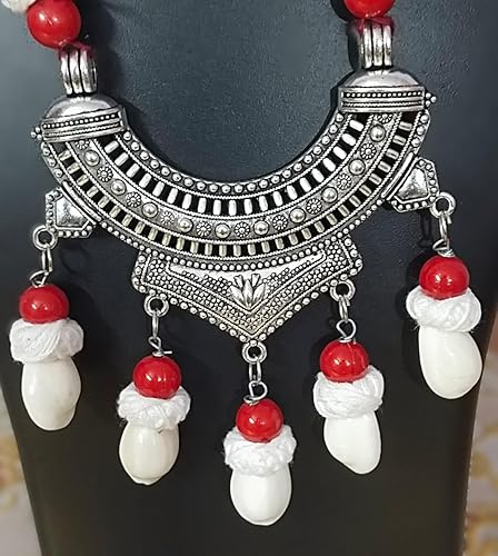 Oxidised Silver Necklace Set - Image 5